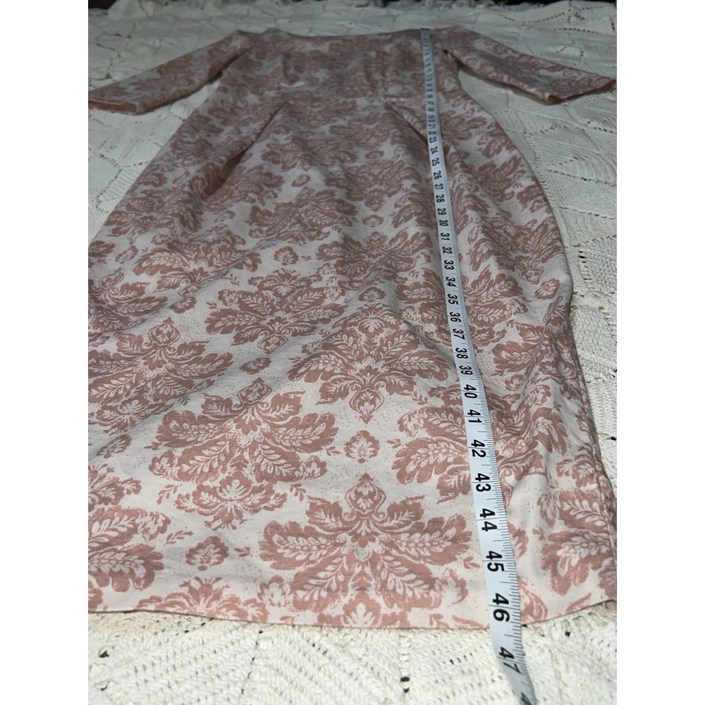 Closet London Dusty Rose Brocade Style Fitted Midi Dress – Size US 6 / UK 10 - Picture 12 of 13